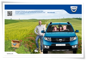 Foto BlueBox mit Sofortdruck für Dacia Picknick 2016
