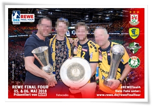 Foto BlueBox AKtion mit Sofortdruck für die Handball Bundesliga 2018