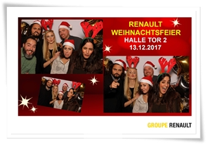 Photobooth mit Sofortdruck Weihnachtsfeier Renault