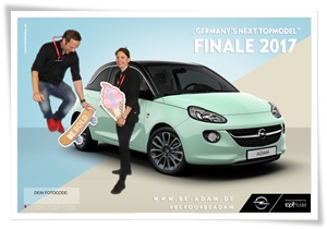 Fot BlueBox mit Sofortdruck für Opel GNTM Finale 2017