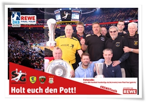 Foto BlueBox AKtion mit Sofortdruck für die Handball Bundesliga