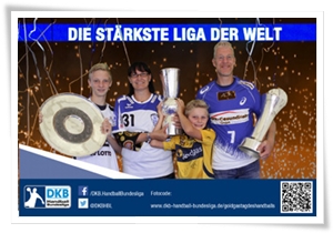Foto BlueBox AKtion mit Sofortdruck für die Handball Bundesliga Tag des Handballs